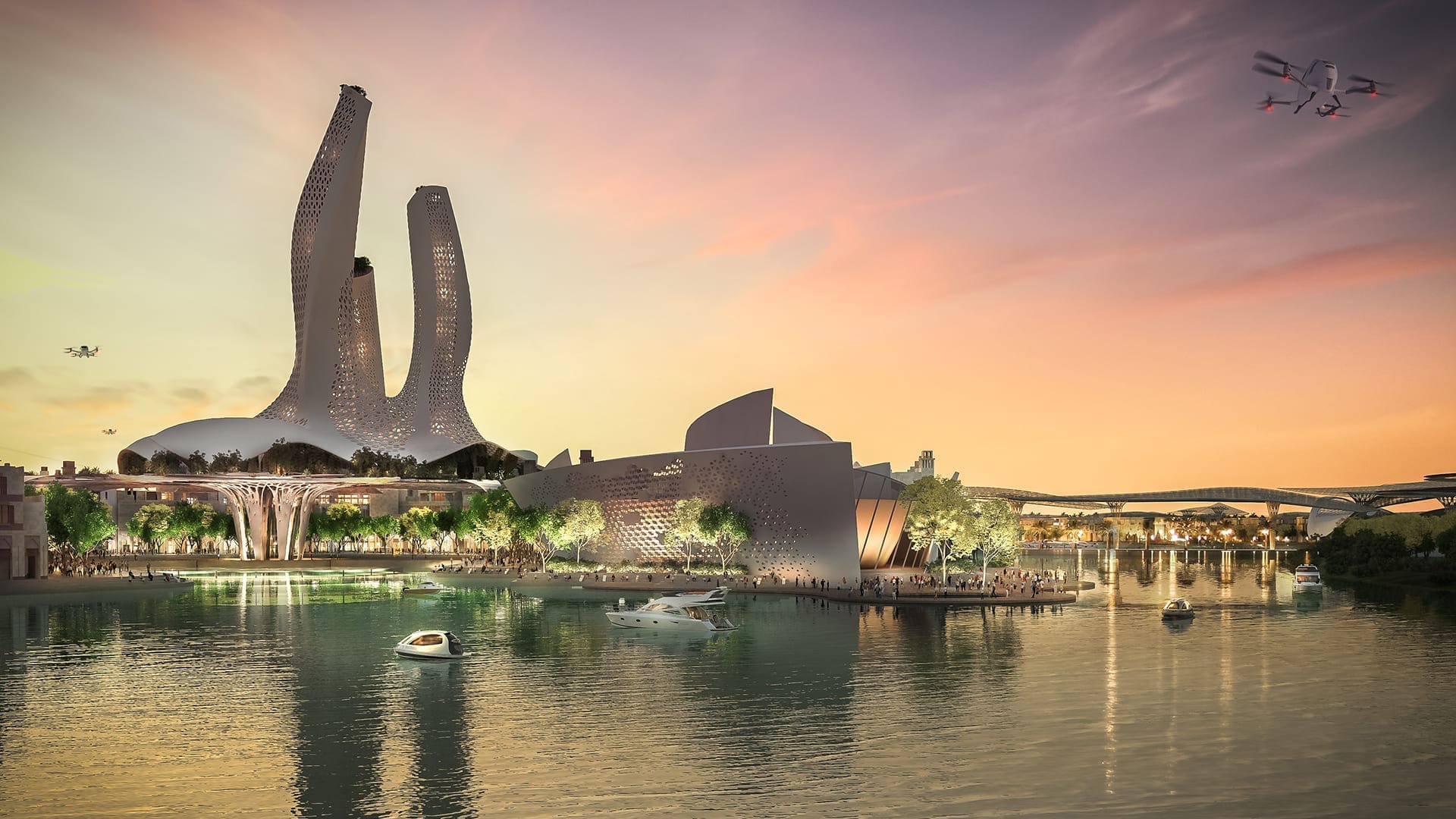 01. OMBI pristine island render sunset