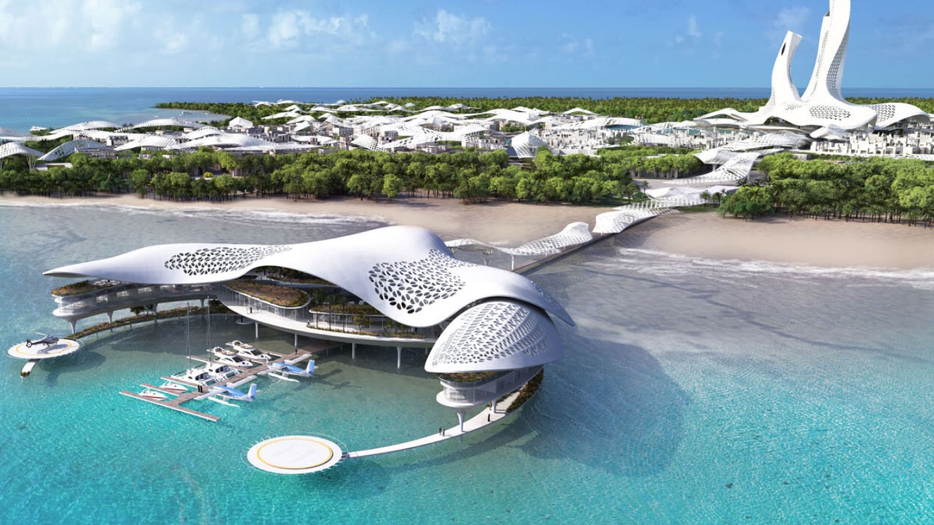 04. OMBI pristine island port render
